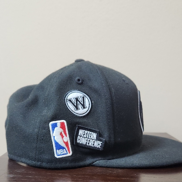 Black Golden State Warriors Snapback Hat - Picture 2 of 4
